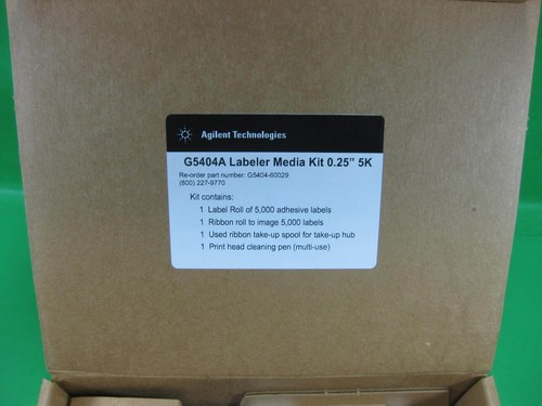Agilent Labeler Media Kit 5000 0.25" H x 2.00" Best Before 10/2013 G5404-60029 - Picture 3 of 7