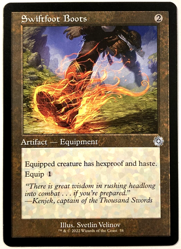 MTG Swiftfoot Boots The Brothers' War Commander 166 NM - Picture 1 of 2