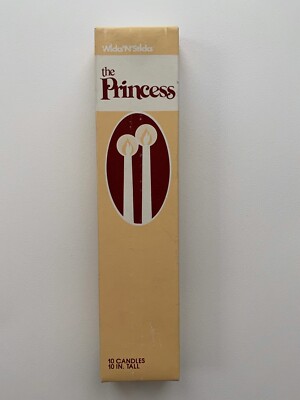 Vintage 1982 Wicks n' Sticks ''The Princess'' 10inch red candles unused box of 10 
