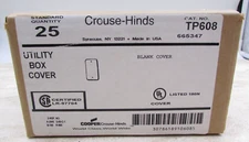 Qty 25 Electrical Single Gang Metal Utility Box Blank Cover With Screws USA Made