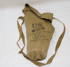Vintage WWII US Govt M1A2-1-1 Adult Gas Mask