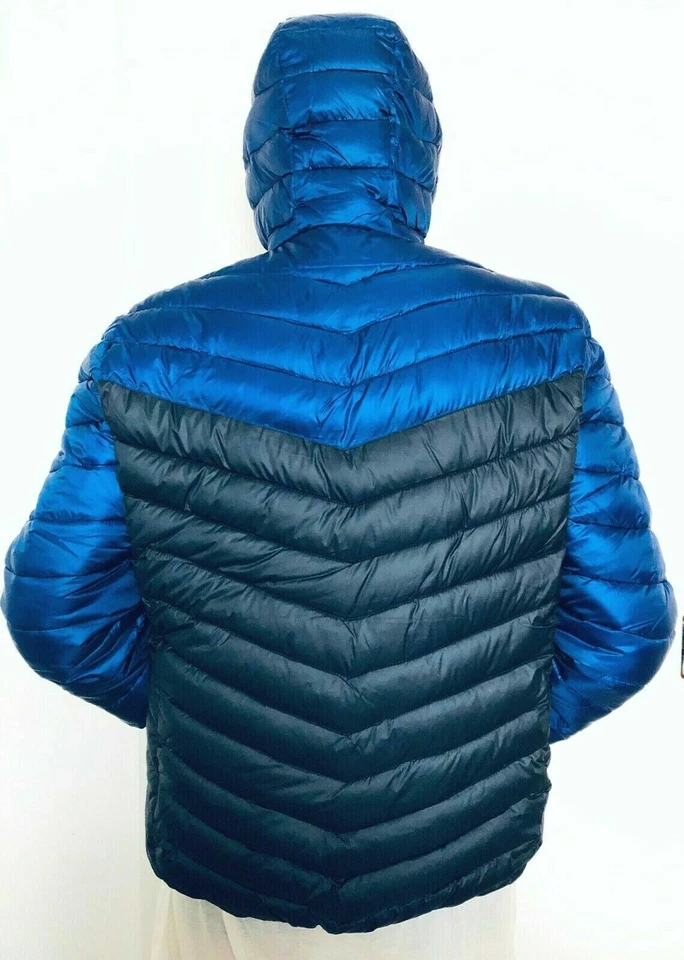 Nuevo Roberto Cavalli Para Hombre Poliéster Negro Azul Cremallera Completa Parka Chaqueta con Capucha S Foto 4 de 4