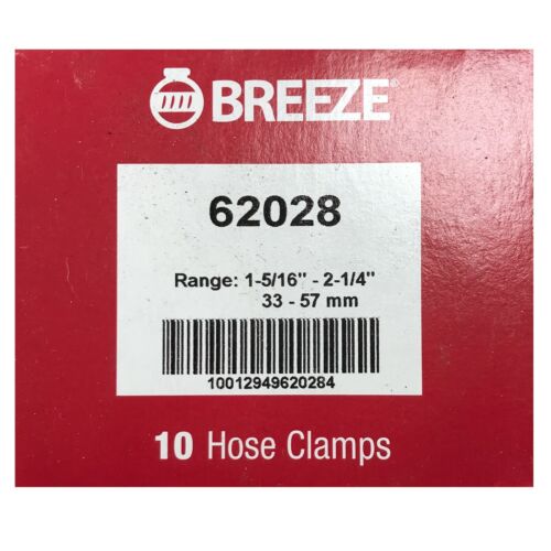 Box of 100 #28 Stainless Steel 1 5/16 to 2 1/4 Worm Gear Hose Clamp 1/2 Band USA - Picture 3 of 11