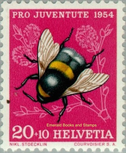 EBS Switzerland 1954 - Pro Juventute - Insects - Michel 602-606 - MNH** - cv $31 - Picture 4 of 6
