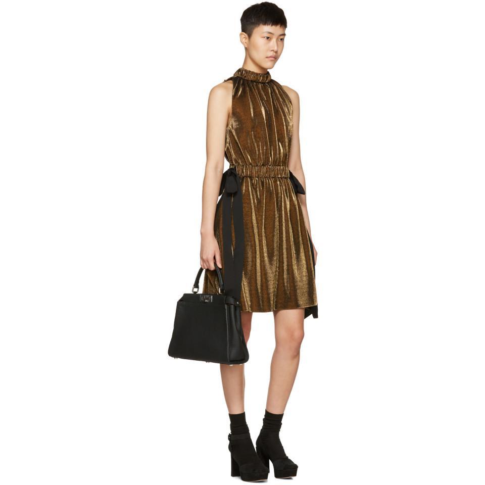 fendi gold lurex dress Missoni gold-gray lurex knit Dress – Wonderrobe