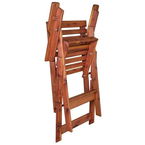 DIRECTOR'S CHAIR - Red Cedar Folding Outdoor Armchair - Image 3 of 4
