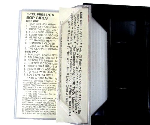 Bop Girls K-tel Various Artists Cassette Tape #NA670C 1983 CBS Production Tested - Picture 4 of 8