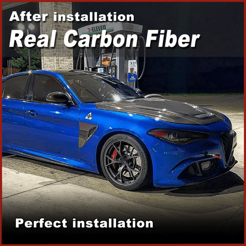 For Alfa Romeo Giulia 2017-20 Carbon Fiber Front Bonnet Engine Bumper Lid Cover - Picture 3 of 15