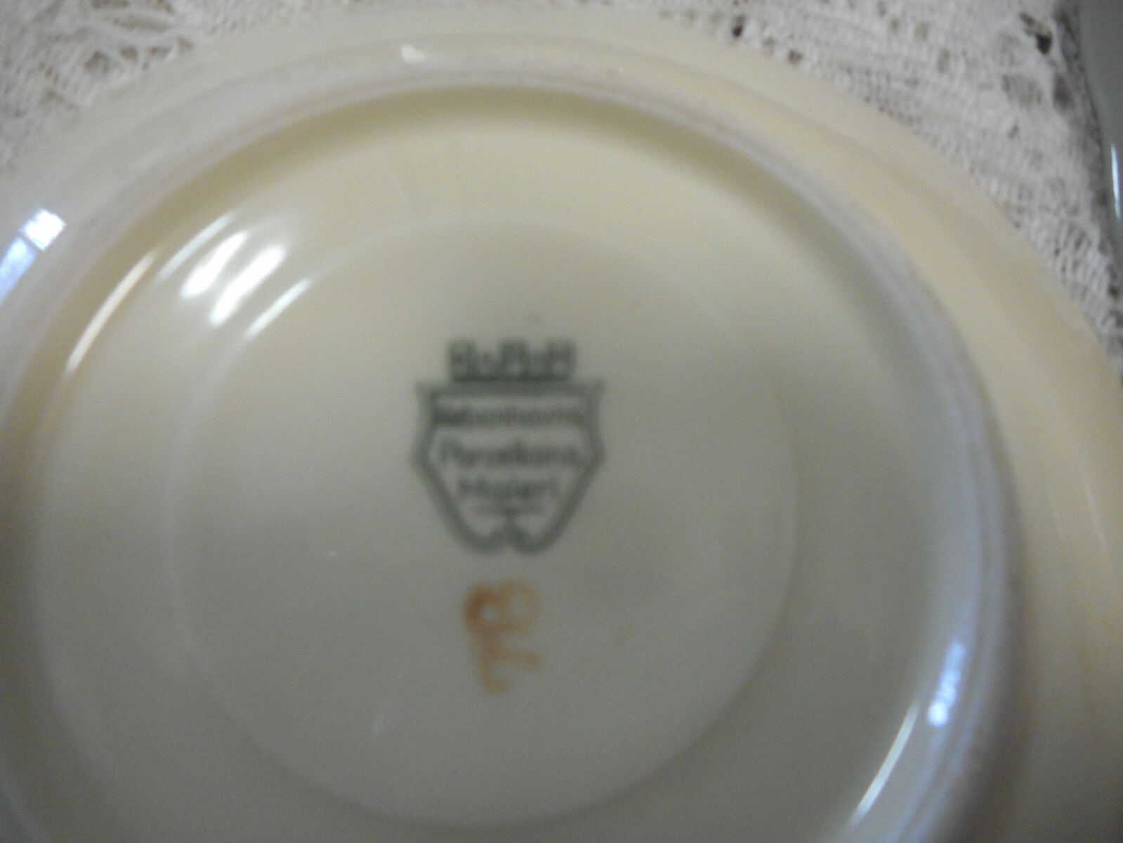 Kjøbenhavns Porcellains Maleri KPM Orchid Tea Cup Trio 1924 Antique