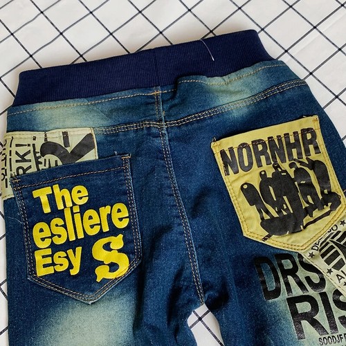 Boys Jeans Pants Child Denim Long Pants Clothes 4-11 Years Kids Casual Boy Jeans - Picture 6 of 29