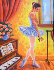 "Inspiration Leçon de Dance" Printed Needlepoint Tapestry Canvas 10369