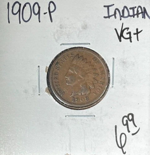 1909-P INDIAN HEAD CENT ~ VG+ ~NICE COIN~