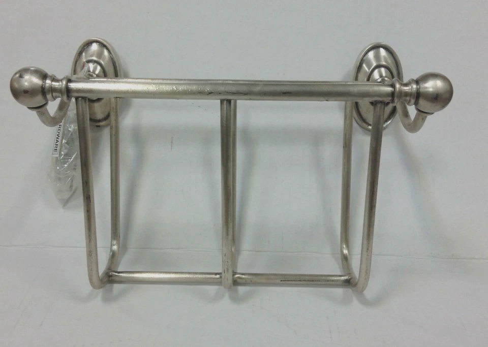 Porta revistas Pottery Barn baño Bennett envejecido vintage peltre Foto 2 de 4