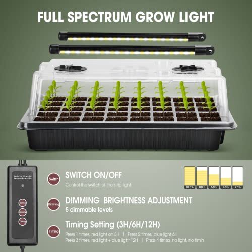 YLYYCC Seed Starter Tray with Grow Light,40 Cells Seed Starter Kit with Humidtiy - Bild 7 von 8