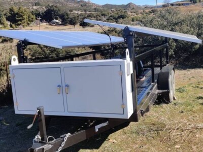 DC Solar Trailer Mobile Generator SCT20 upgraded w/ 31kwh Lithium Batteries  | eBay