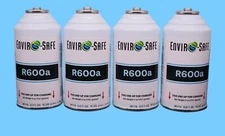 Enviro-Safe R600a Refrigerant | 4 Cans w/ Inverted Piercing | 6 oz cans