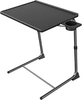 HOMTAS Beistelltisch C-Form Couchtisch Laptoptisch Sofatisch Höhenverstellbar Tisch