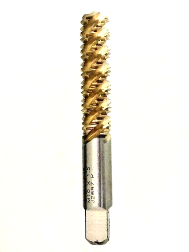 M10x1.5 BOTTOMING SPIRAL FLUTE TAP HS 4FL TIN COATED GREENFIELD USA 1 PIECE NEW - Afbeelding 1 van 4