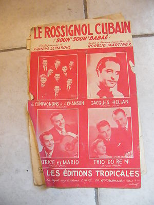 Partition Le Rosignol Cubain Hélian Patrice Mario Trio Do Ré Mi