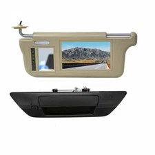 Sun Visor Rear View Mirror Monitor & Tailgate Reverse Camera for Toyota Hilux