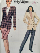 Uncut Vtg Vogue 7868 Sew Pattern Career Busin...