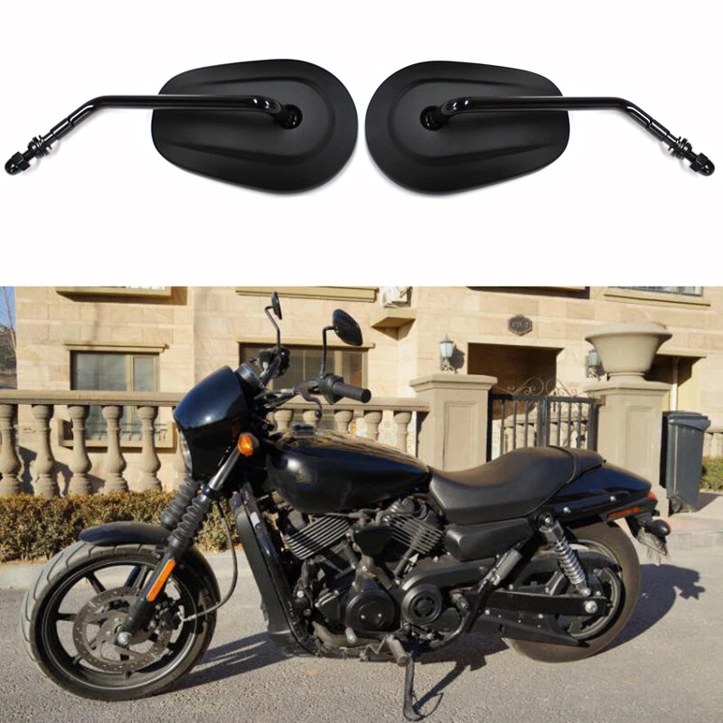 Espejos retrovisores laterales universales para motocicleta Harley Davidson Street 500 750 Foto 2 de 4