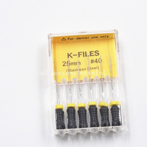 Dental Stainless Steel Endodontic Root Canal H/K/R Files 21/25/31mm Hand Use - Picture 43 of 49