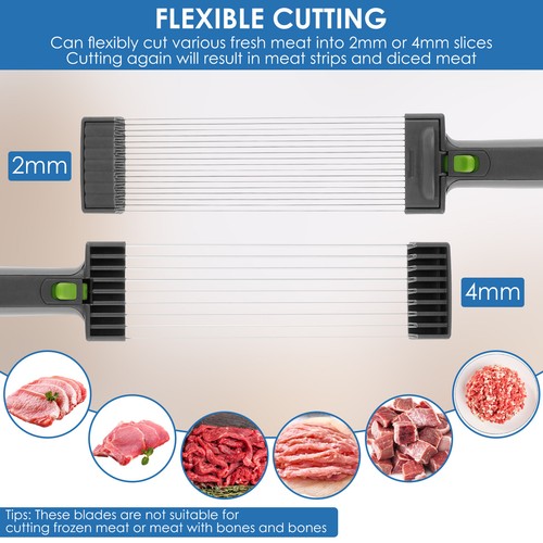 Fresh Meat Slicer Stainless Steel Manual Fresh Meat Cutter Efficient Meat qrUXK - Picture 3 of 22