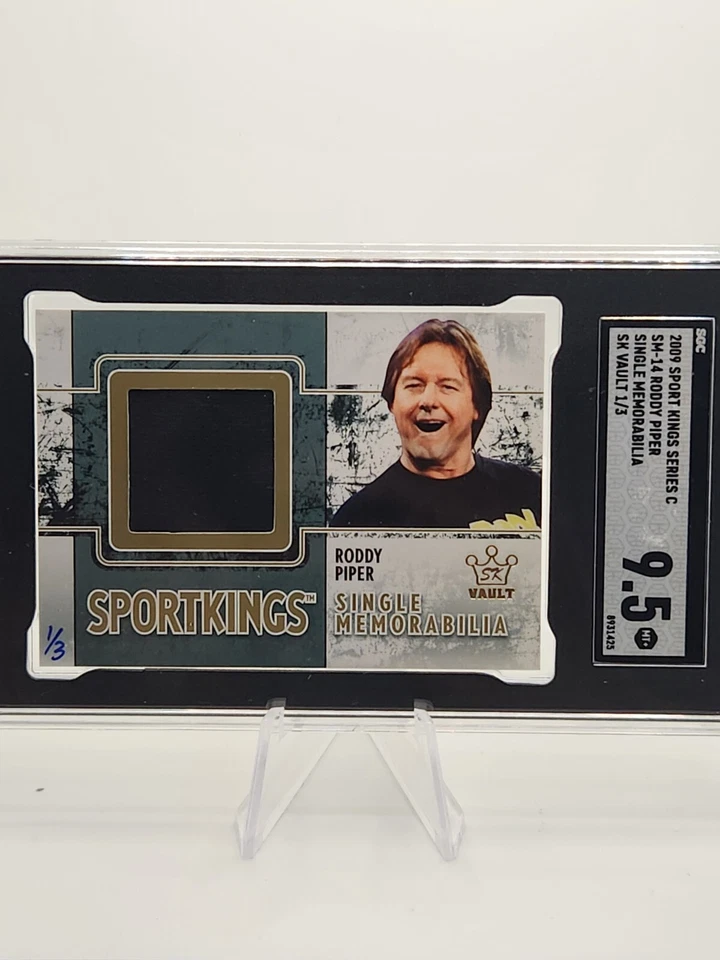 Camisa Rowdy Roddy Piper Sports King 2009 usada en partido reliquia 1/3🔥🔥🔥 SGC 9,5 Foto 2 de 3