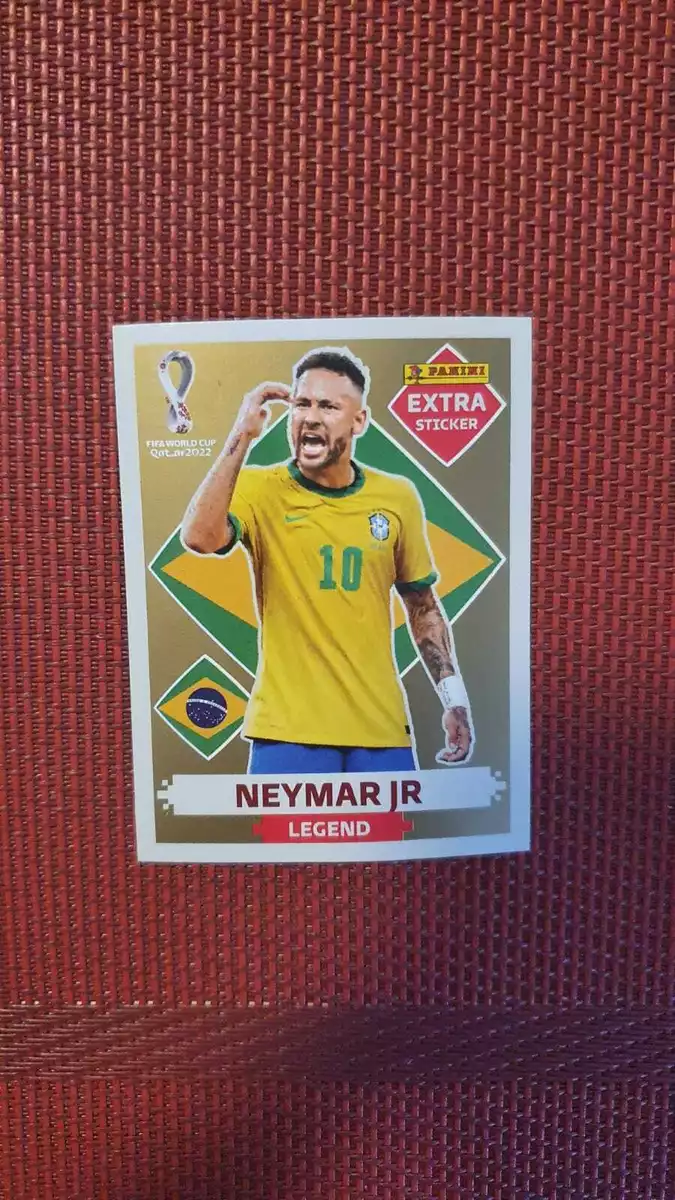 PANINI FIFA WORLD CUP QATAR 2022 LEGEND NEYMAR JR EXTRA STICKER RARE HTF A  