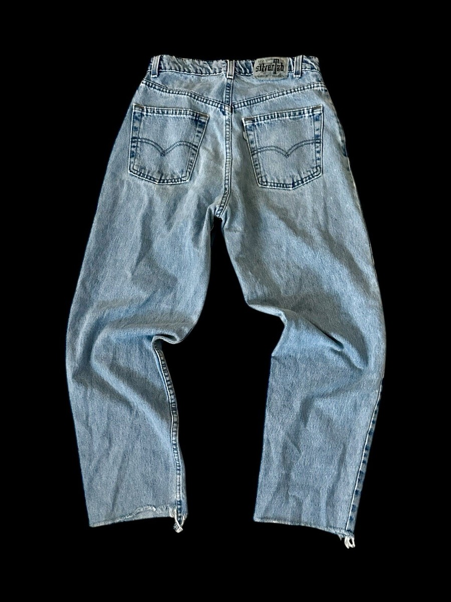 USA製 90s Levi’s silver tab LOOSE w31 Vintage 90's Levis SilverTab Baggy Fit Loose Fit Jeans 27x27