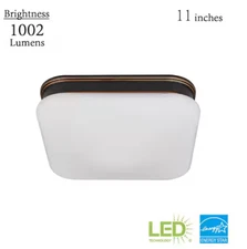 🔥 NEW 🔥 Hampton Bay Staniford 11" Light Oil-Rubbed Bronze Adjustable CCT LED