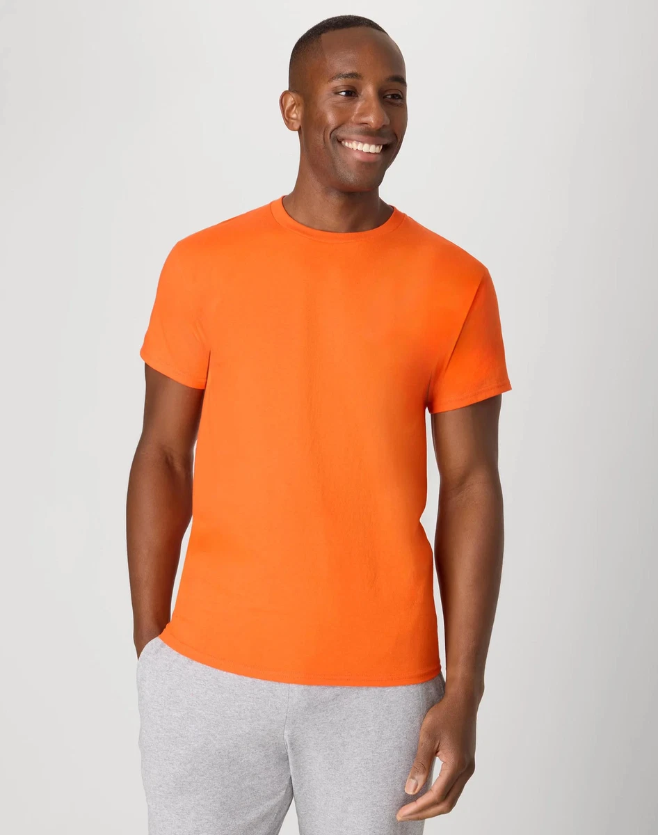 T-shirt Homme Orange – Coton Jersey – Taille L – Neuf Sans étiquette – Idéal Vacances