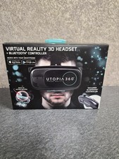 Utopia 360 Virtual Reality 3D Headset  Bluetooth Controller New In Box