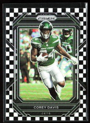 Corey Davis 2022 Panini Prizm Black And White Checker #228 New York Jets