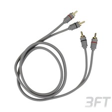 PRV AUDIO  2 Channel 3 ft OFC Car Audio RCA Cable Copper Shielded RCA-3FT v5
