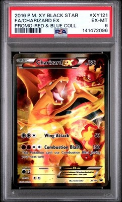 2016 Charizard EX XY121 Red & Blue Collection Black Star Promo Pokemon PSA 6