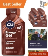 Sports Nutrition Energy Gel Chocolate Outrage 8 Pack Electrolytes Caffeine
