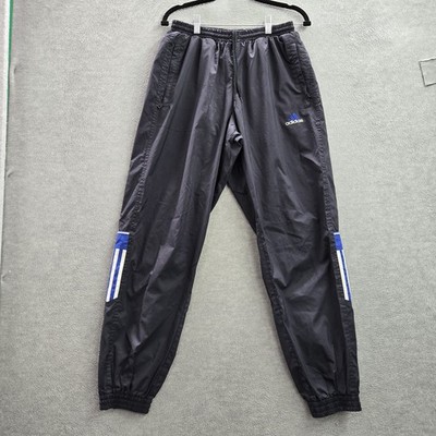 VINTAGE Adidas Men Activewear Pants M Black Logo Embroidery Track  31'' Y2K READ