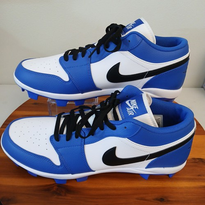#ad Jordan 1 Low MCS Baseball Cleats Mens 14 Royal Blue White Molded CJ8524 411 $69.95