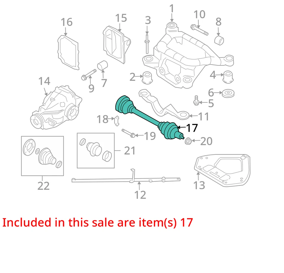 Fits 2006 2007 2008 BMW Z4 3.0L AT Rear RH Passenger Axle Shaft 7563824 OEM - Image 4 of 4