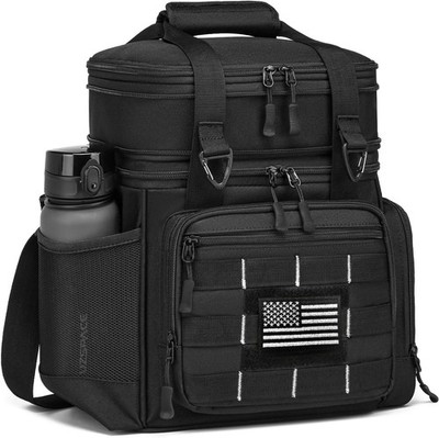 Tactical Lunch Box Cooler Bag for Men, Large Expandable Insulated Lunch box w...