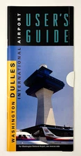 1996 Washington Dulles Int'l & National Airport DC Vintage Travel Guide Maps