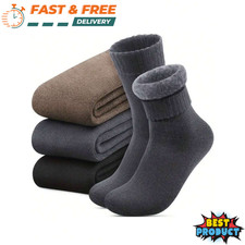 1,3,6 Pairs Unisex Thermal Socks Fleece Lined Warm Winter Mens Thermal Socks UK