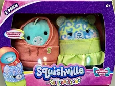 Squishville Fashion Pack LINDSAY & MILES 2 Pack Squishmallows Plush BRAND NEW