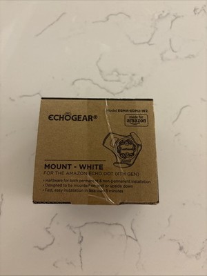 ECHOGEAR Wall Mount for Amazon Echo Dot (4th Generation) White