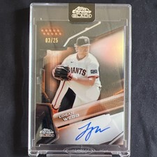 2026 Topps Chrome Black Logan Webb Orange Refractor Auto 3/25 Color Match