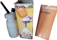 BOC SPARKLETS Cream Whipper in White – Boxed (no bulb) Vintage Retro kitchenalia
