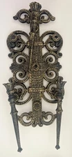 Vintage HOMCO DART 4193 Gold/Black ORNATE WALL CANDELABRA CANDLE HOLDER  SALE!