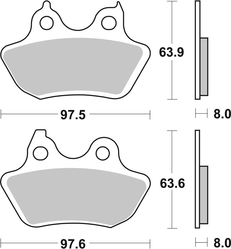 Plaquettes de frein route Brembo 07HD18SP en métal fritté pour moto